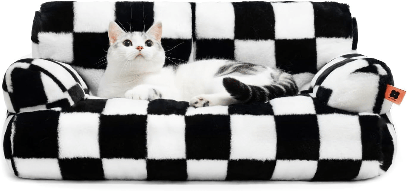 Fluffy Cat Couch Washable Pet Couch Bed For Cats And Small Dogs Up To Non-Slip Dog Beds - Pet And Wells