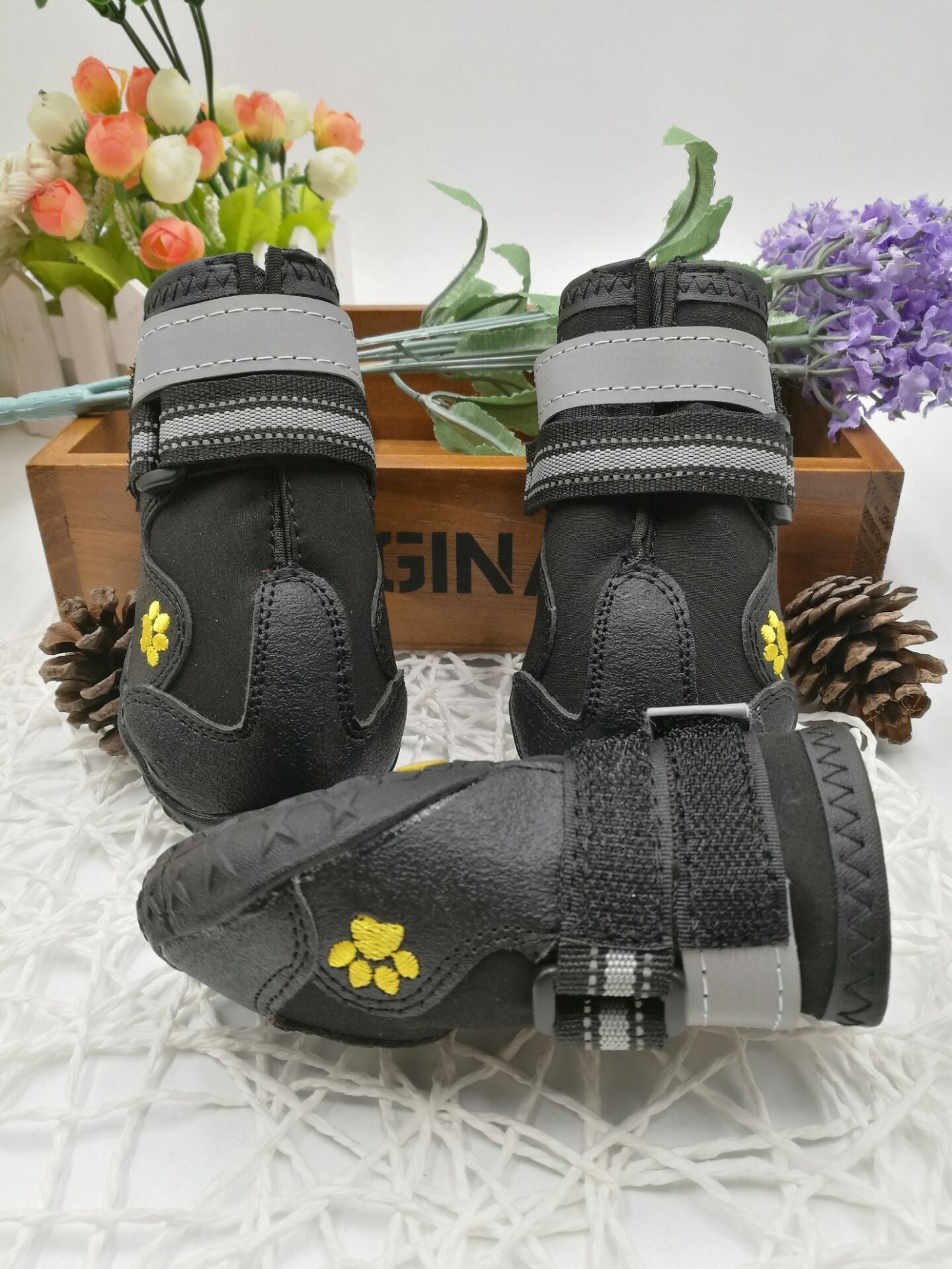 Waterproof Non-Slip Dog Shoes – Adjustable Strap, All Sizes