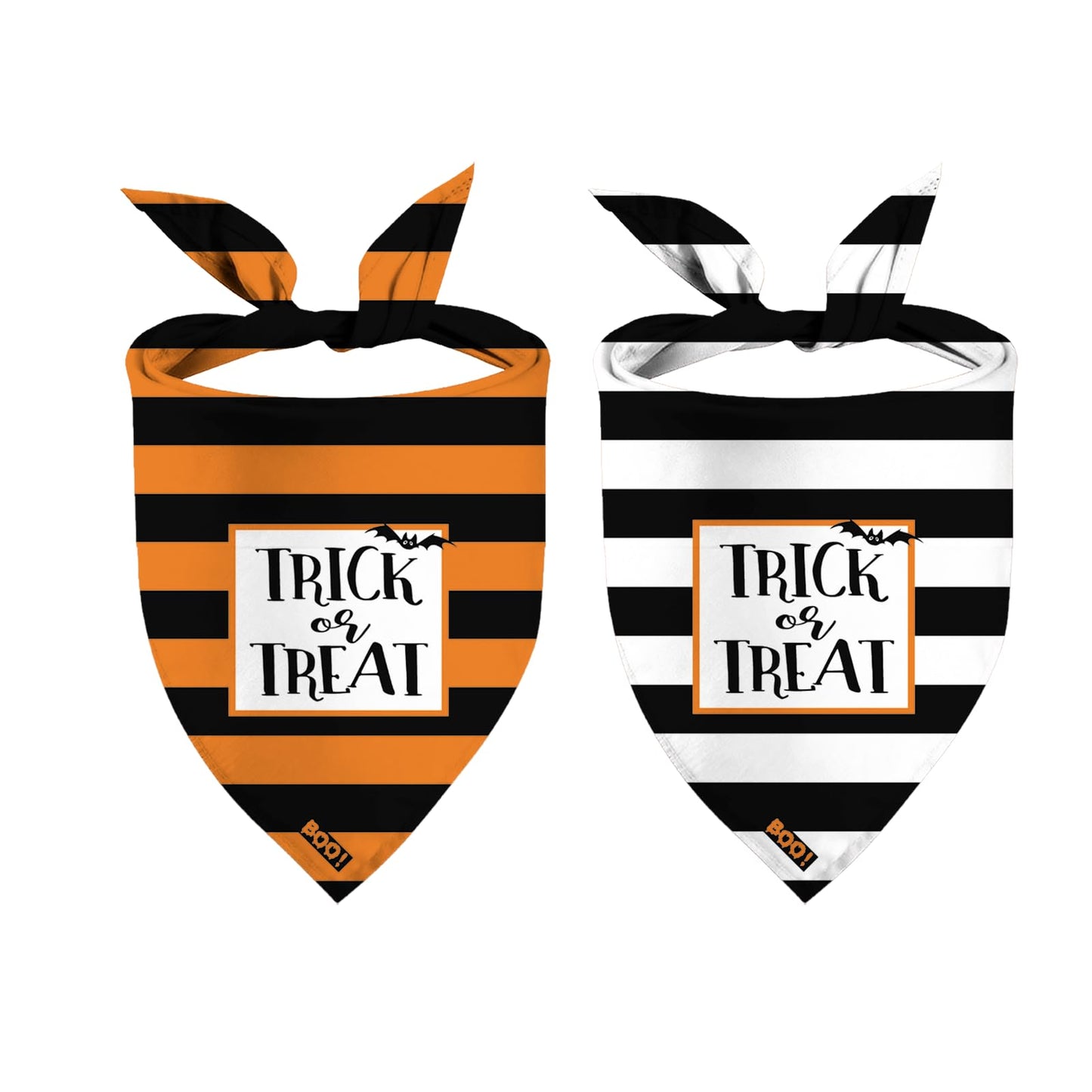 Halloween Reversible Dog Bandana Set – 2-Pack, Triangle Scarf