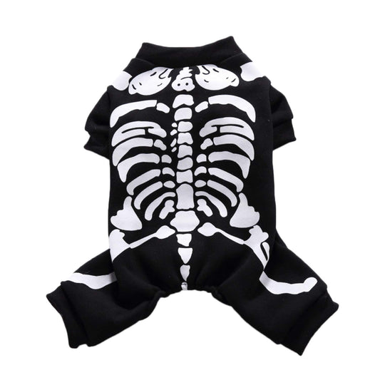 Dog Cat Skeleton Costume Coat Pet Puppy Halloween Costumes Clothes for Small Medium Dogs Cats Halloween Party Cosplay Sweater Jumpsuit Puppies Funny Outfits Kitten Dress up Shirt Pets Apparel