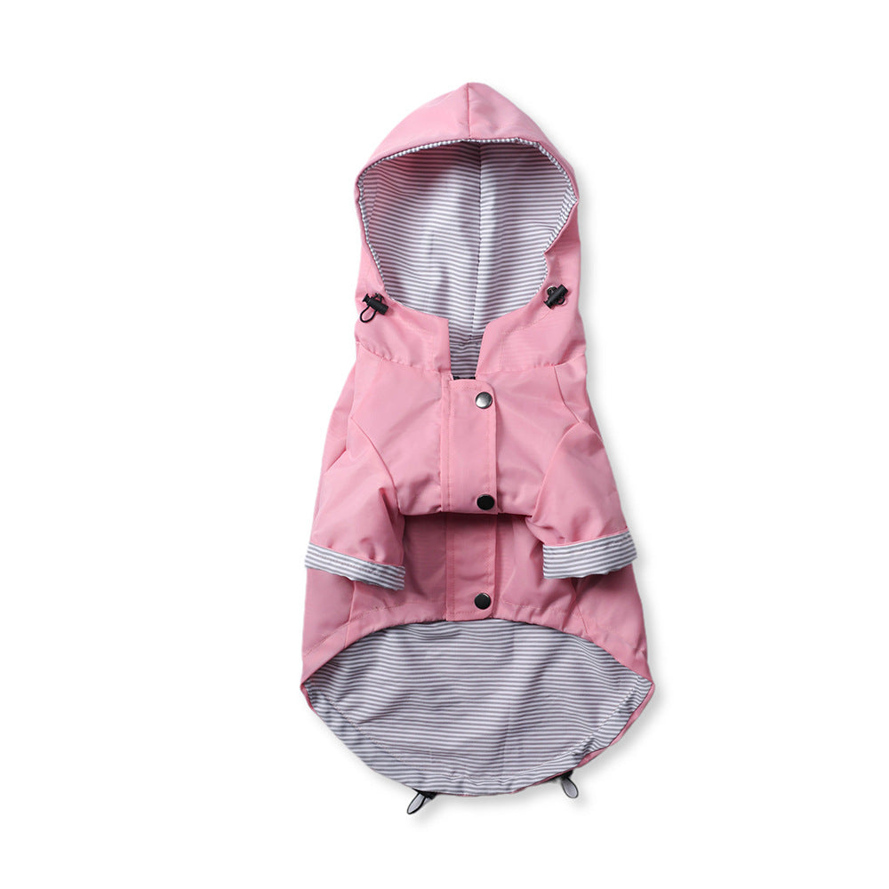 Windproof Retro Padded Dog Raincoat | All-Weather | Sizes S–5XL