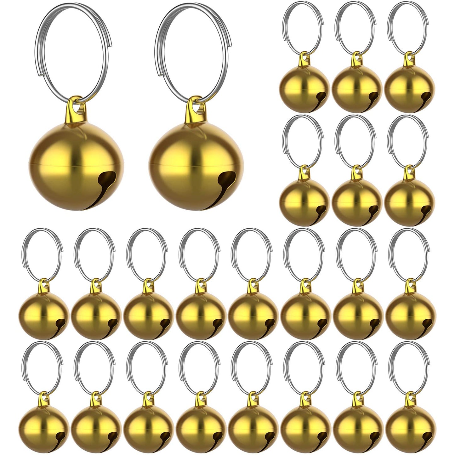 Cat & Dog Collar Bells – 24-Pack, Gold Chrome