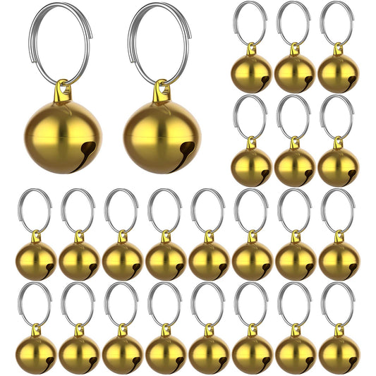 Cat & Dog Collar Bells – 24-Pack, Gold Chrome - Pet And Wells