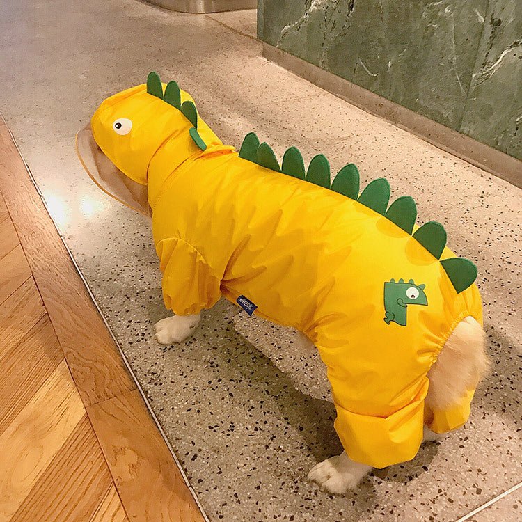 Dinosaur Dog Raincoat | Waterproof Costume | Sizes L–4XL - Pet And Wells