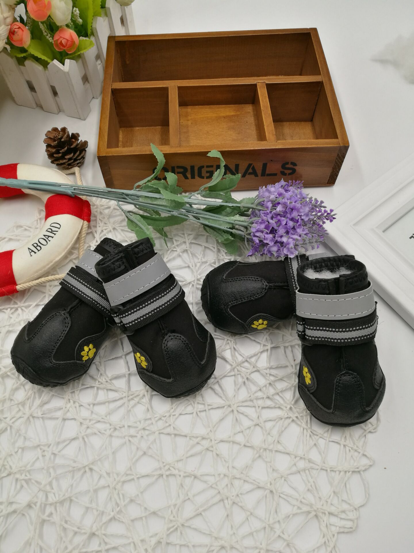 Waterproof Non-Slip Dog Shoes – Adjustable Strap, All Sizes