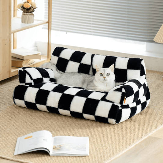Fluffy Cat Couch Washable Pet Couch Bed For Cats And Small Dogs Up To Non-Slip Dog Beds - Pet And Wells