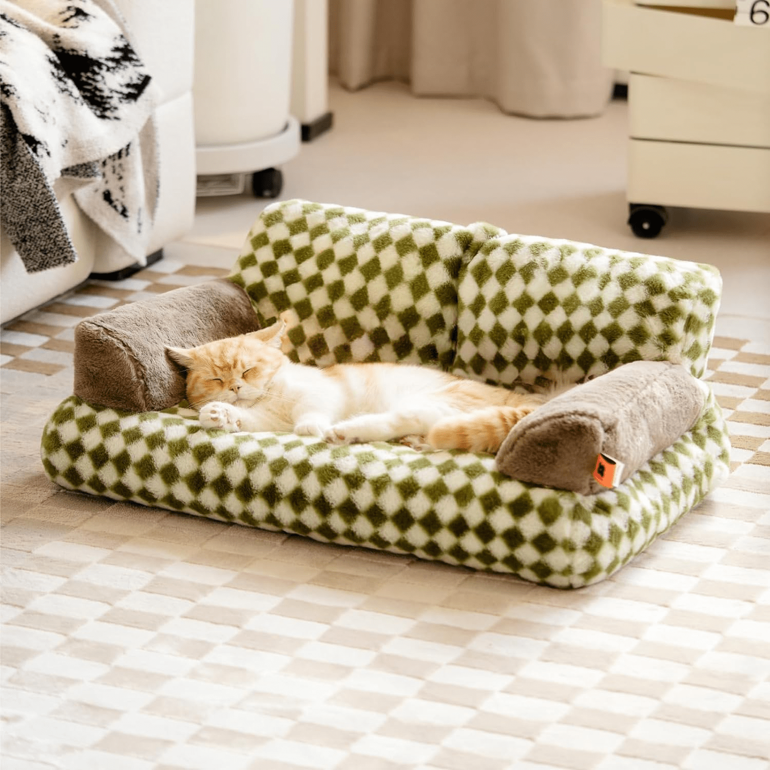 Fluffy Cat Couch Washable Pet Couch Bed For Cats And Small Dogs Up To Non-Slip Dog Beds - Pet And Wells