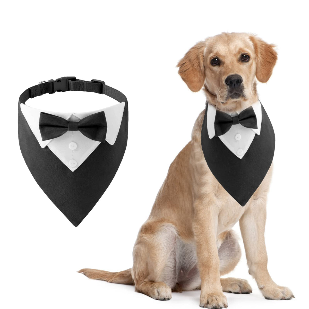 HACRAHO Formal Dog Tuxedo Bandana - Pet And Wells