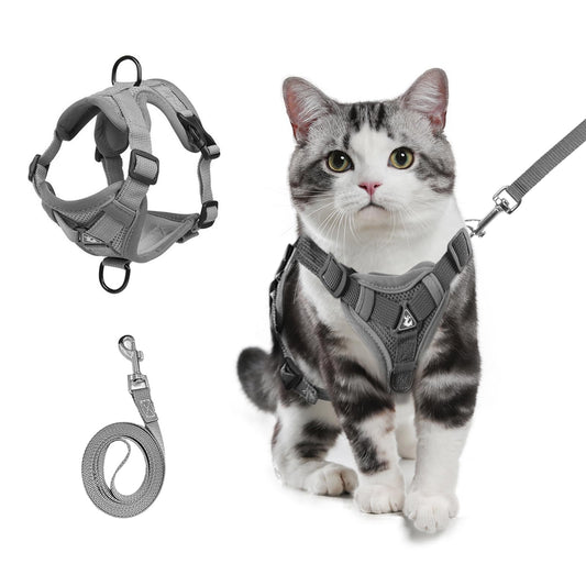 Mesh Cat Harness & Leash Set – Adjustable, Anti-Escape - Pet And Wells