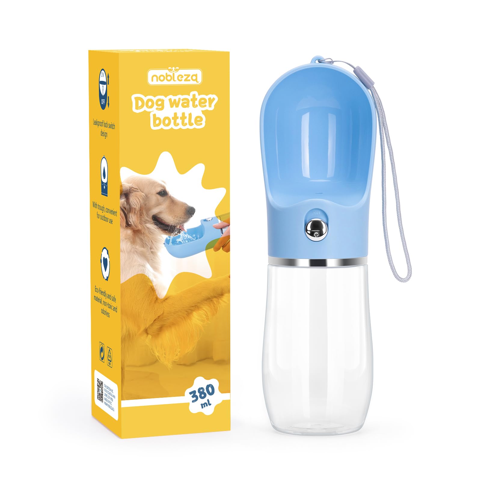 NoblePet™ Portable Dog Water Bottle – Leak-Proof Travel Bowl & Dispenser for Hiking & Walks - Pet And Wells