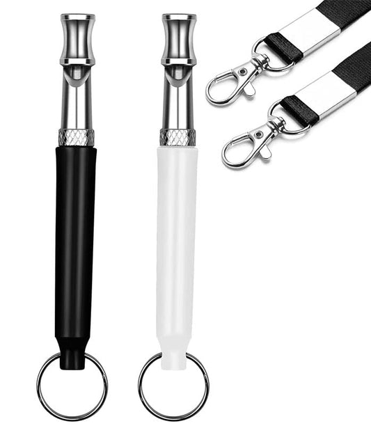 Petiddy 2 Pack Dog Whistle Dog Whistle to Stop Barking Neighbors Dog Adjustable Ultrasonic Silent Dog Whistle Professional Recall Dog Training Whistles with Lanyard - Pet And Wells