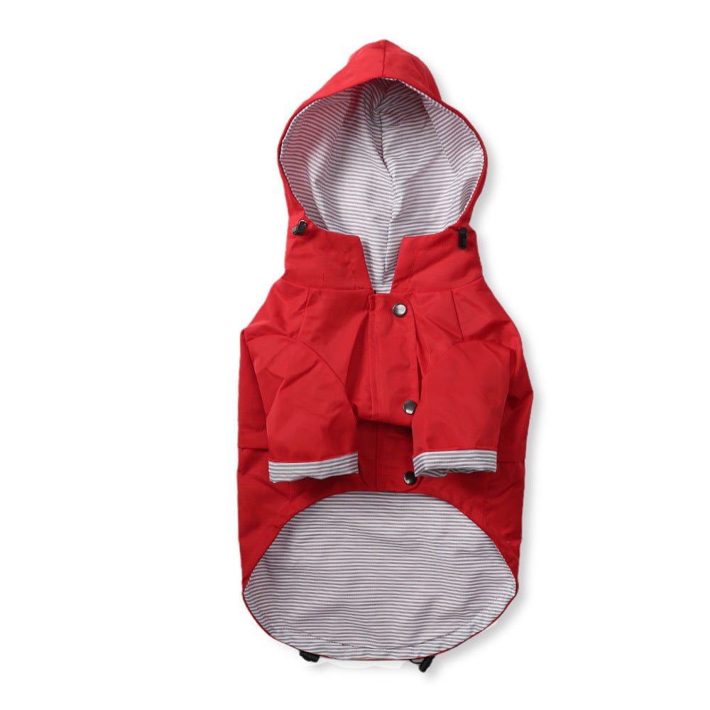 Windproof Retro Padded Dog Raincoat | All-Weather | Sizes S–5XL - Pet And Wells
