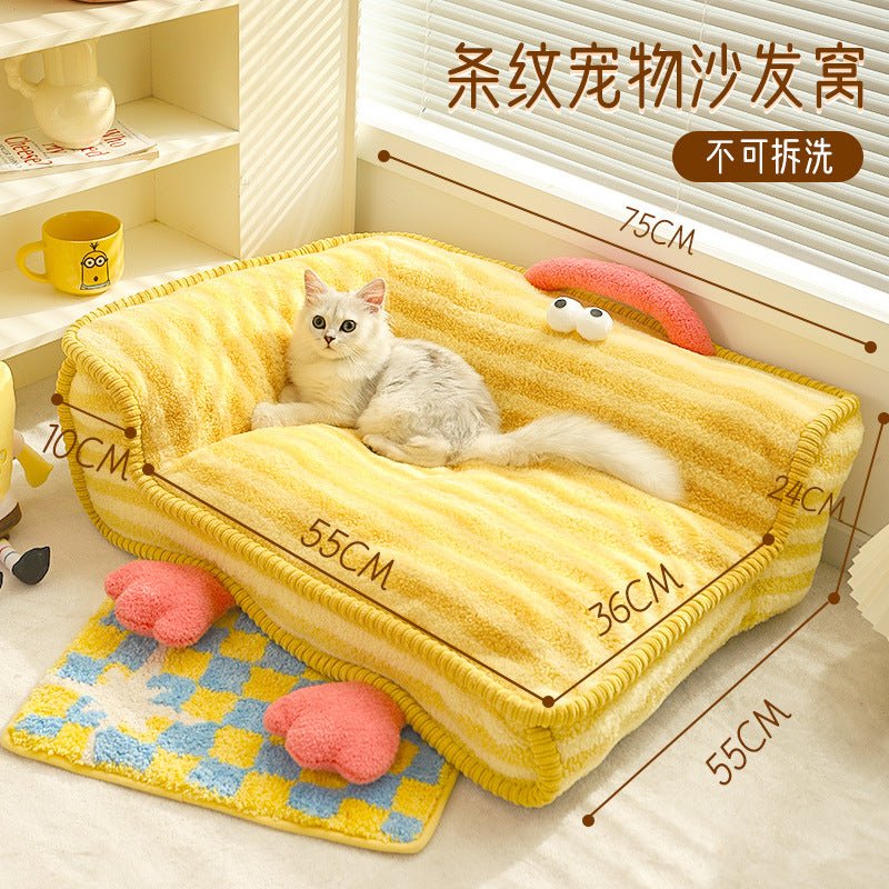 Winter Cat Bed and Mat for Pets - Cozy Dog House - Pet And Wells