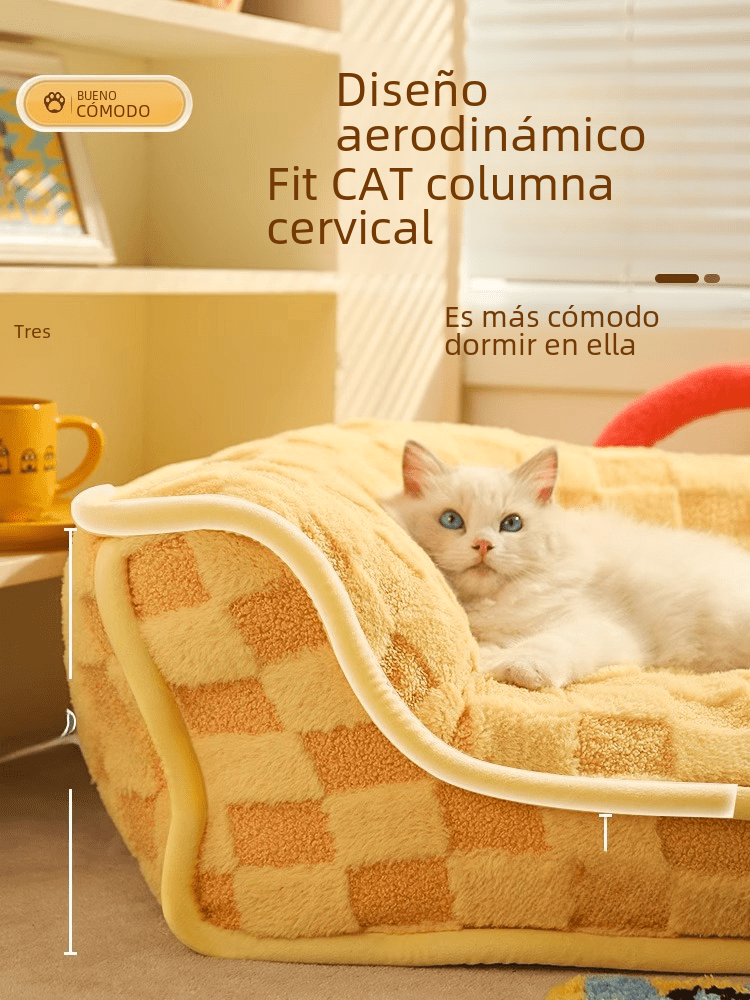 Winter Cat Bed and Mat for Pets - Cozy Dog House - Pet And Wells